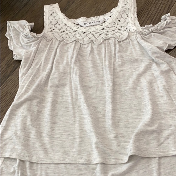 Off the shoulder light grey girls top - Picture 6 of 6